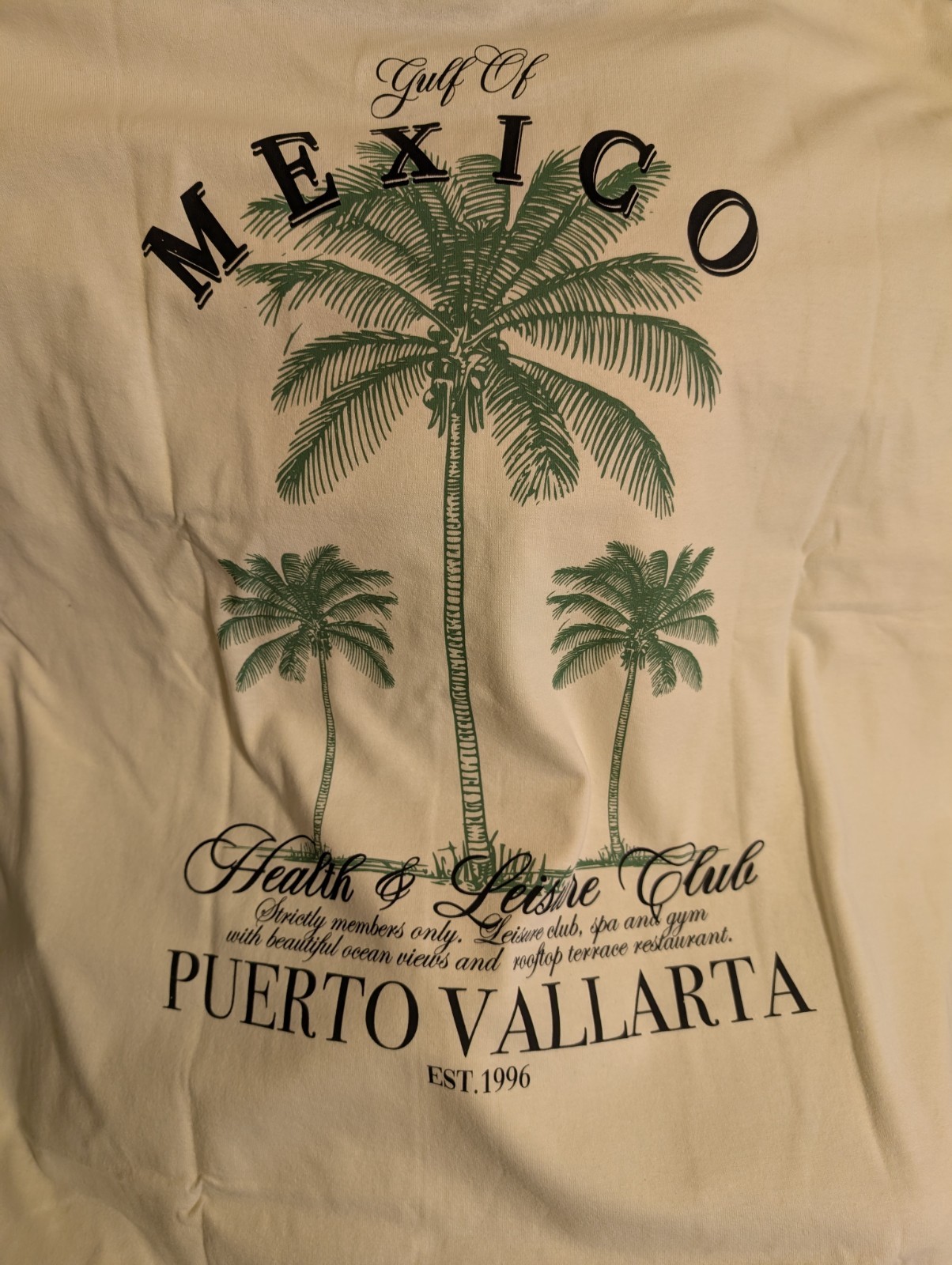 MX Streetwear MEXICO Leisure Club resort shirt XXL Puerto Vallarta BIG Cream 2XL
