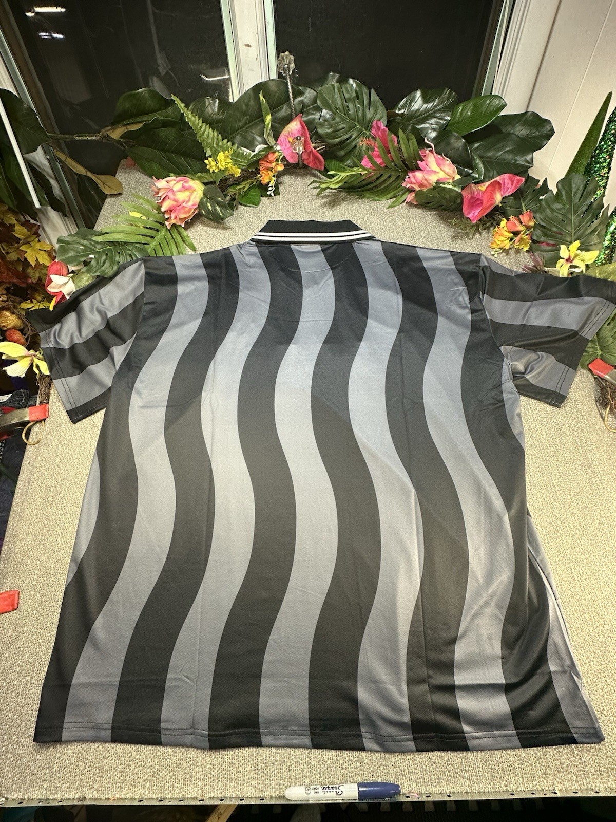 Sanrio Badtz-Maru Striped Soccer Jersey MEN&rsquo;S 2XL 2X BoxLunch NEW (54-56) Hello