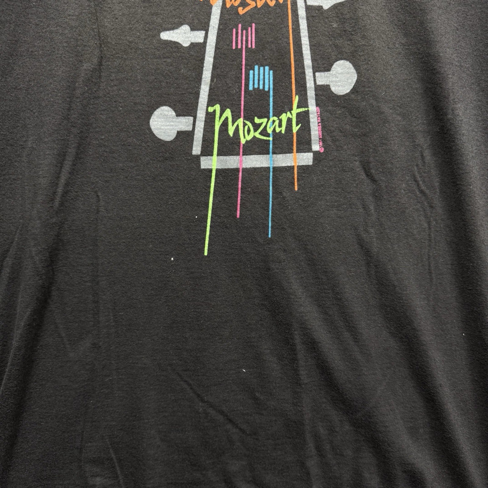 Vintage 90s Y2K Mostly Mozart Art Tee Shirt Mens Medium Unique Artist Composer