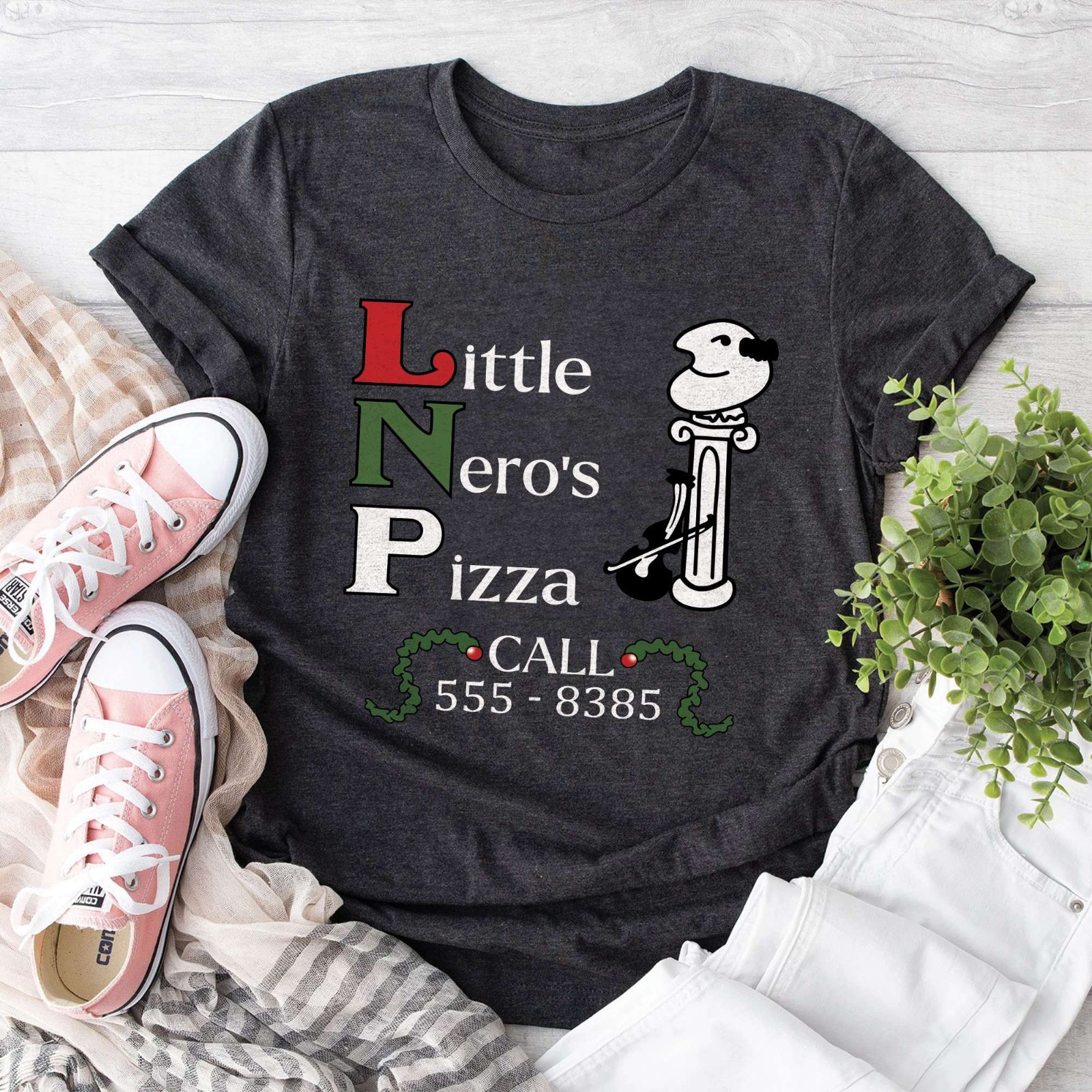 The Little Nero&rsquo;s Pizza Christmas Sweatshirt, Home Alone Holiday Movie Shirt
