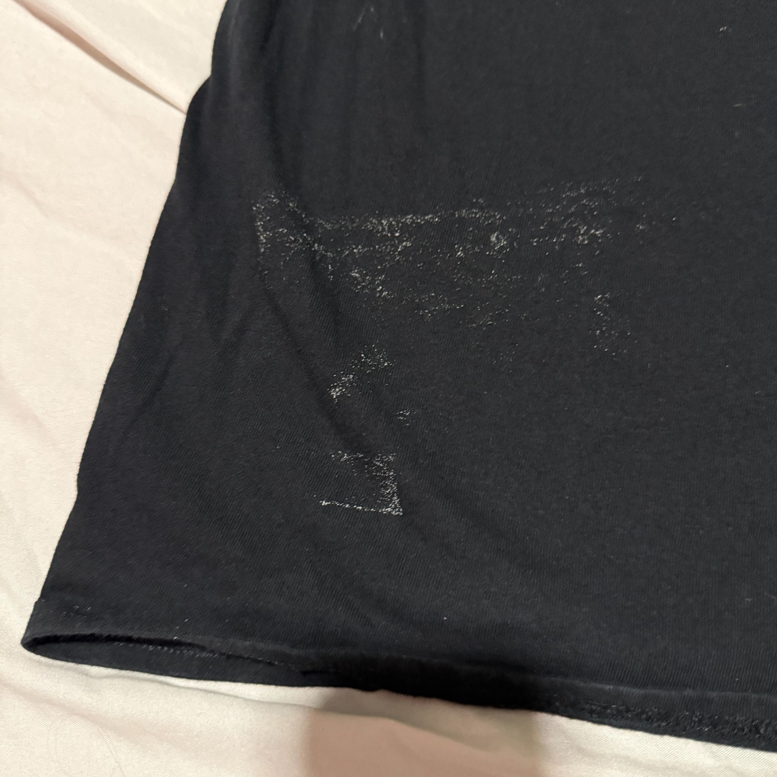 UNKNOWN dripping/graffiti metal-style logo shirt SZ LARGE Hardcore? Death? DJ?