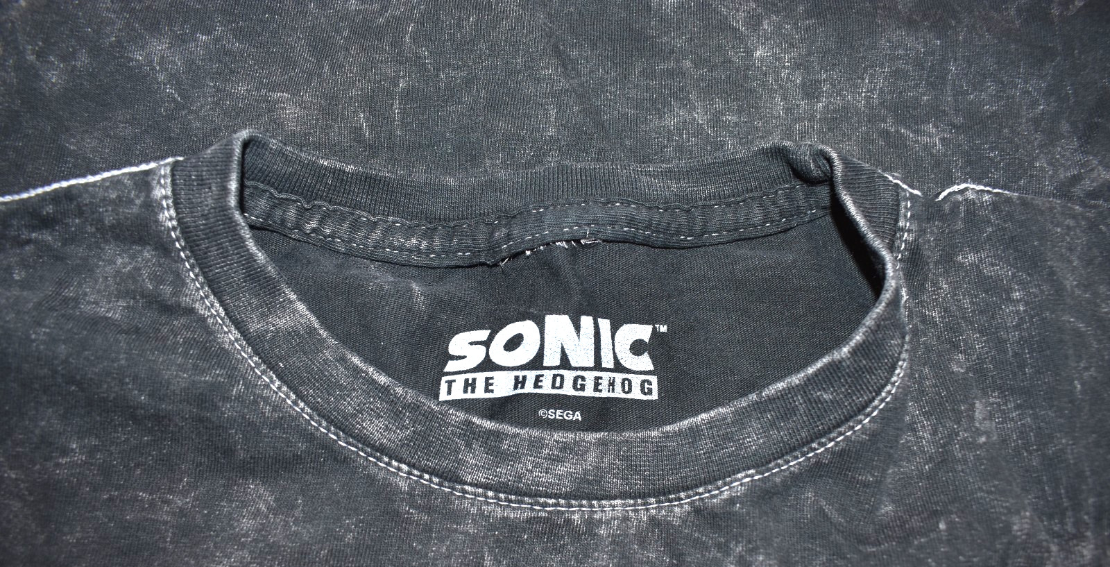 Sonic The Hedgehog Shadow Mens Black Mineral Wash Shirt New Medium
