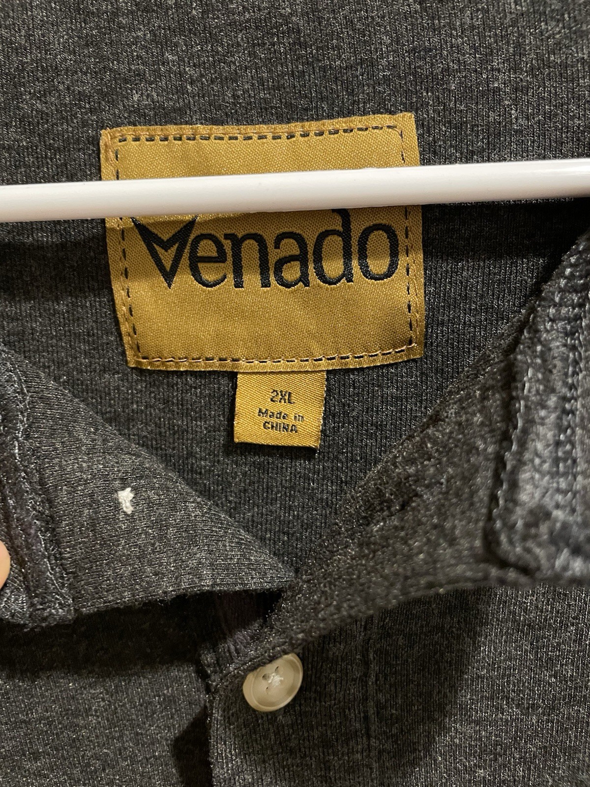 Venado Men&rsquo;s Gray Solid Long Sleeve Henley T-Shirt Regular Size 2XL