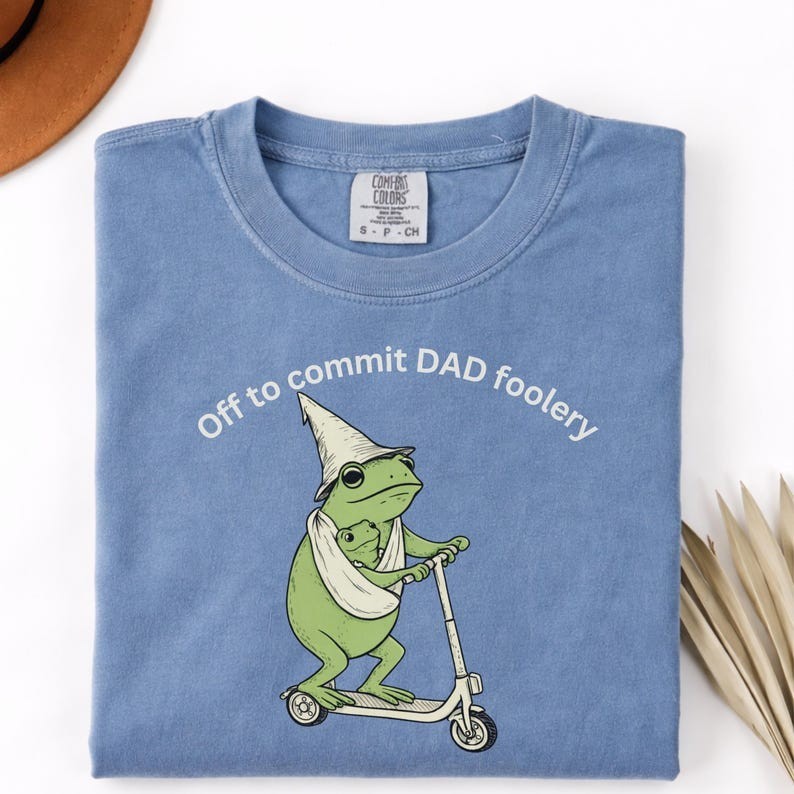 New Dad Frog Comfort Colors Shirt, Off to Commit Dad Foolery TShirt, Funny Frog