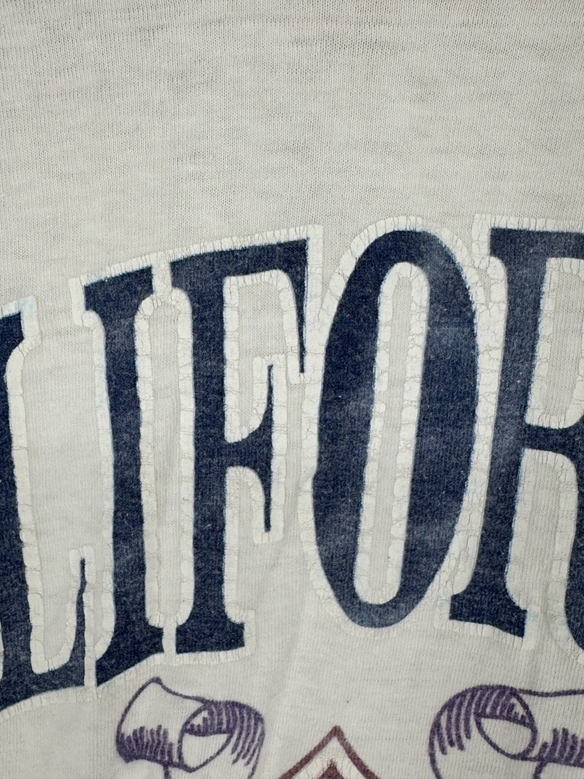 Vintage Single Stitch California T-Shirt “A Different School of Thought” XL F4