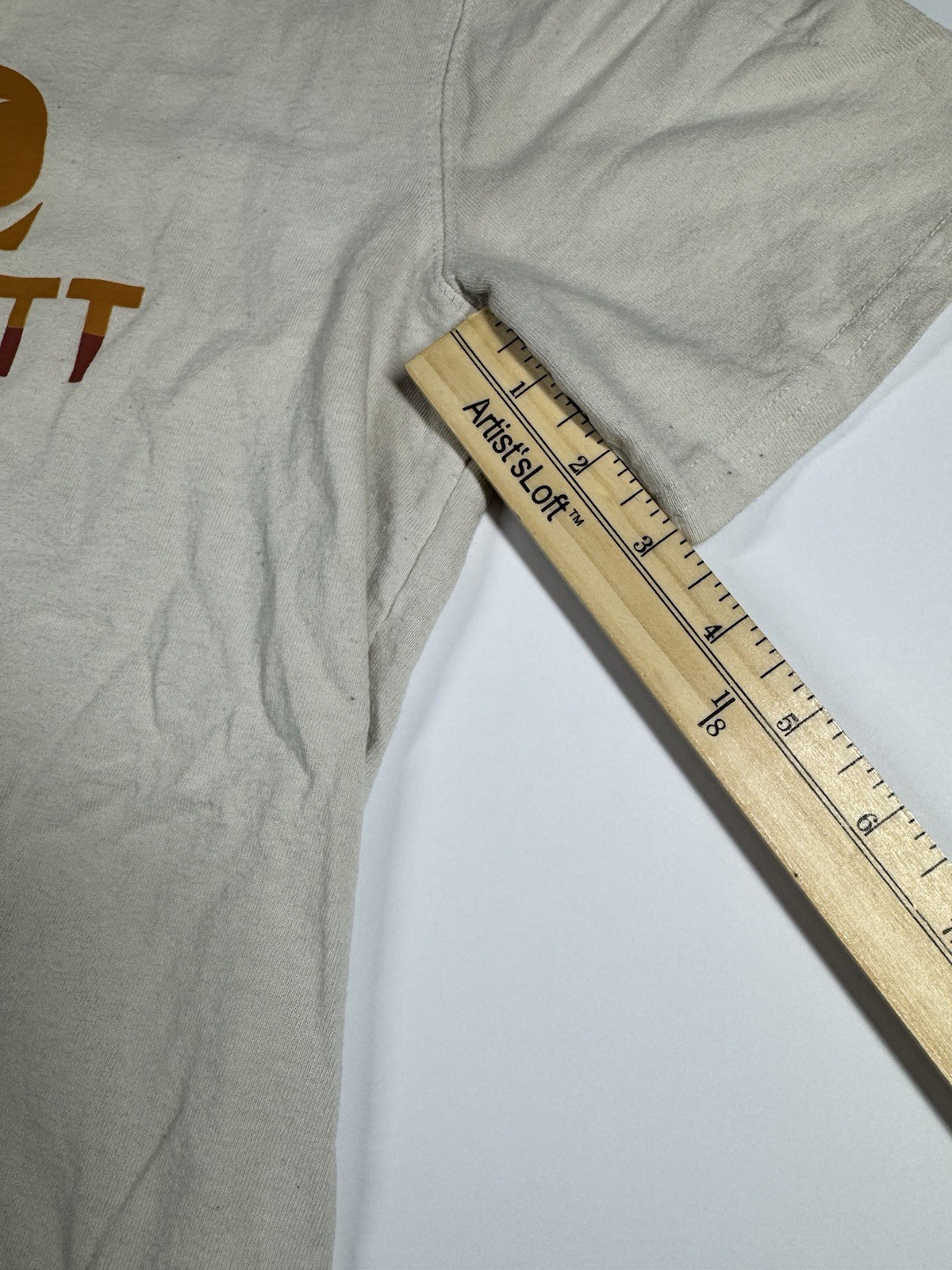 Carhartt Shirt Mens Small White Relaxed Fit Sunset Logo Graphic Loose fit Tee