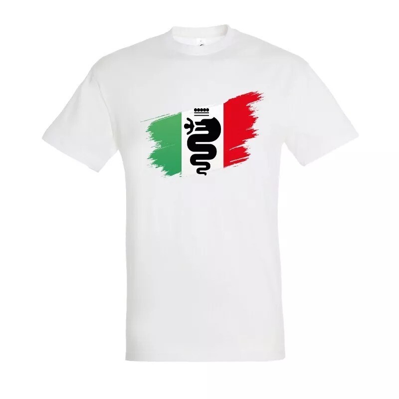 100% COTTON SPORTS HEART T-SHIRT KNIT T-SHIRT ALFA ROMEO