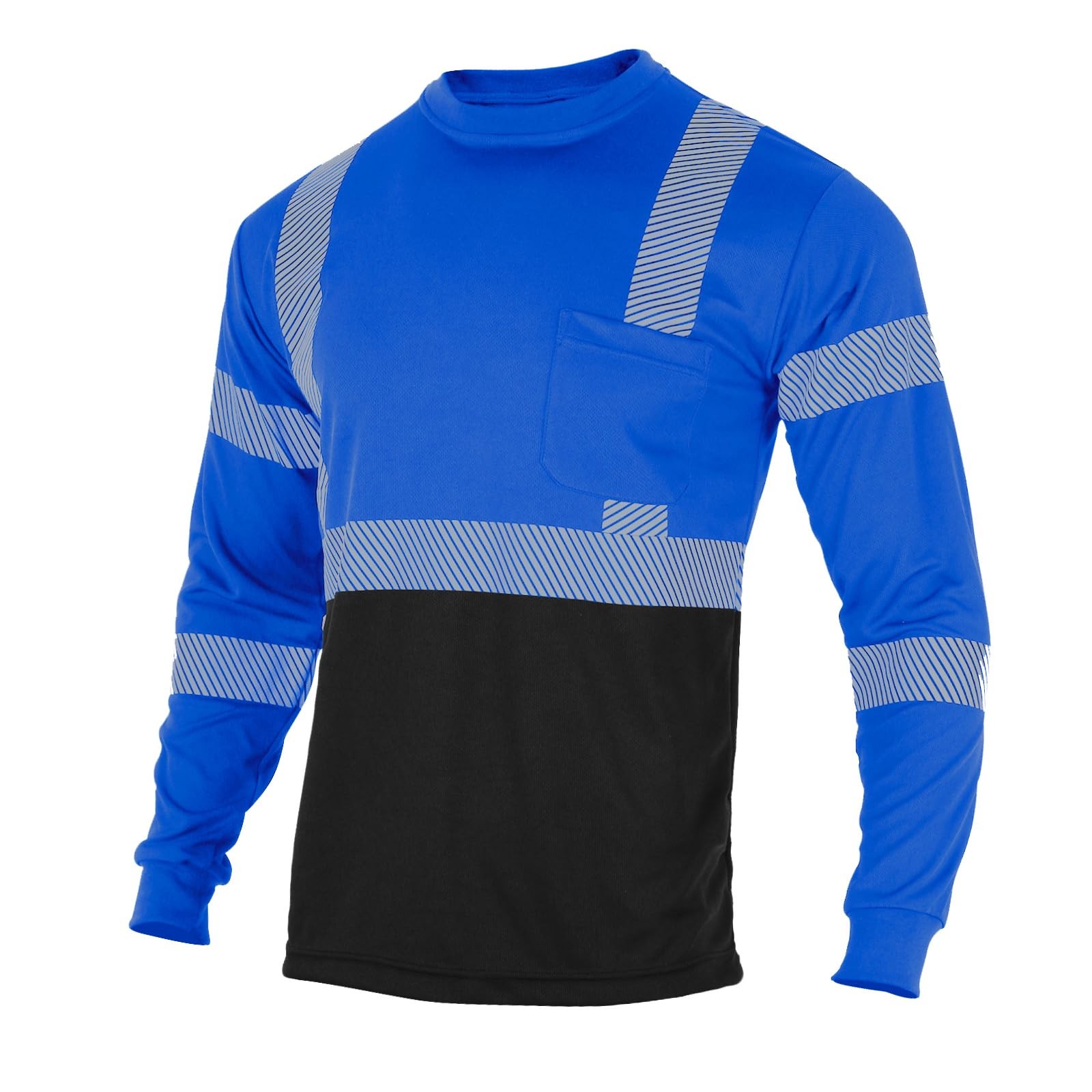 FONIRRA Safety Reflective High Visibility T Shirts for Men with Long Sleeve