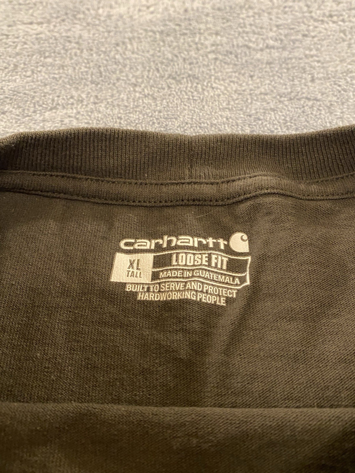 Lot of 4 Carhartt Men&rsquo;s XL Tall Loose Fit Pocket T-Shirts, Men’s Work Wear