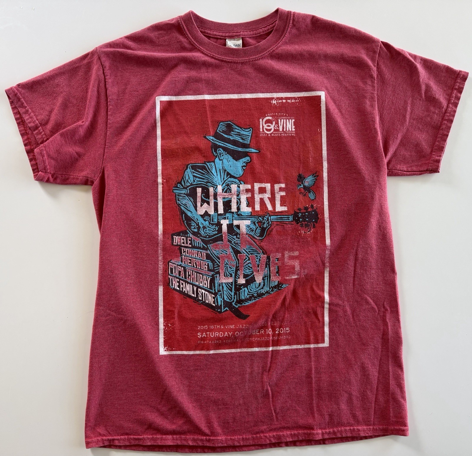 2015 Kansas City 18th & Vine Jazz & Blues Festival T Shirt Sz M