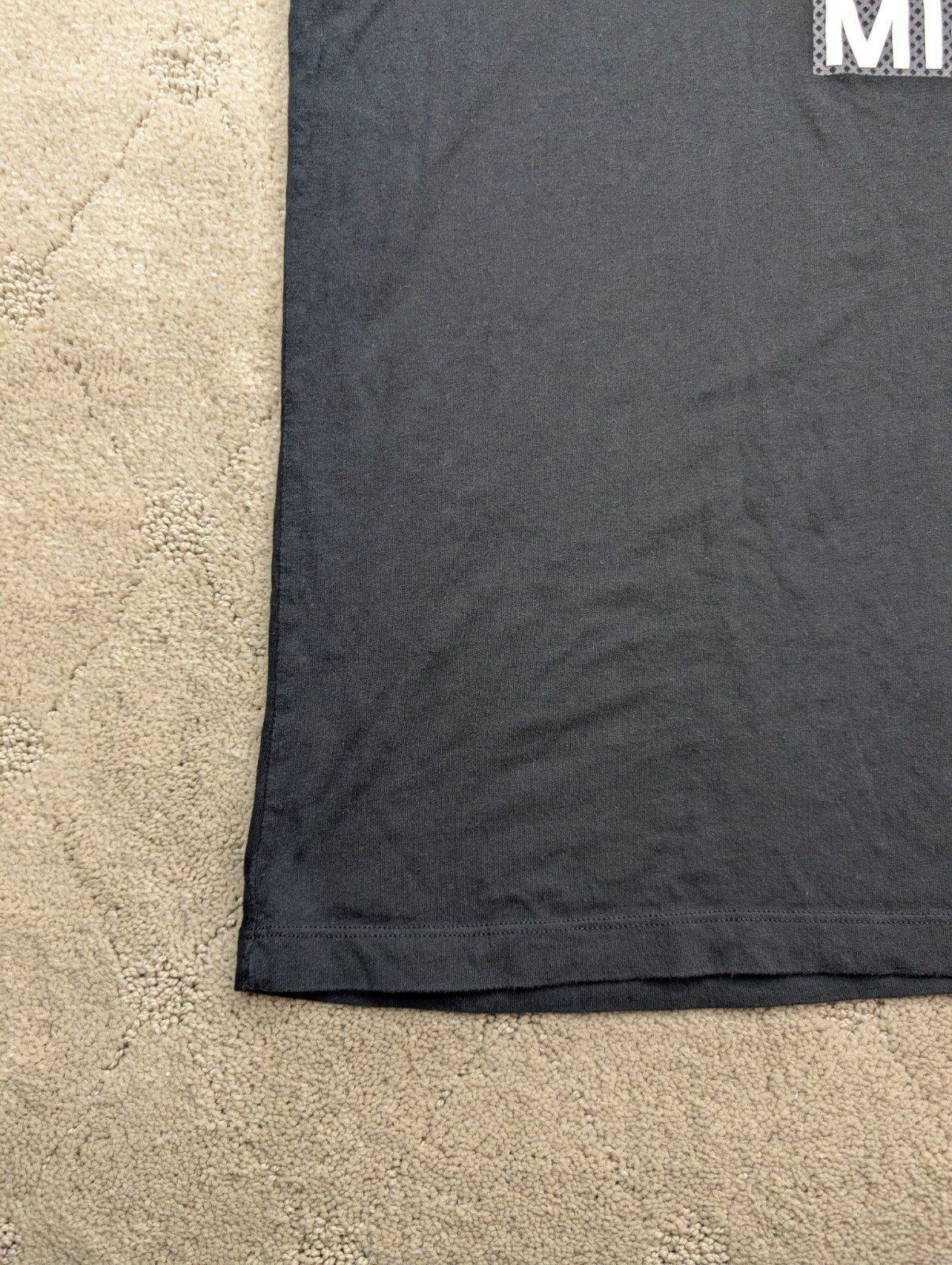 MICHAEL KORS Men’s (3XL) Black Crewneck Cotton T-Shirt Square 3D Textured Logo