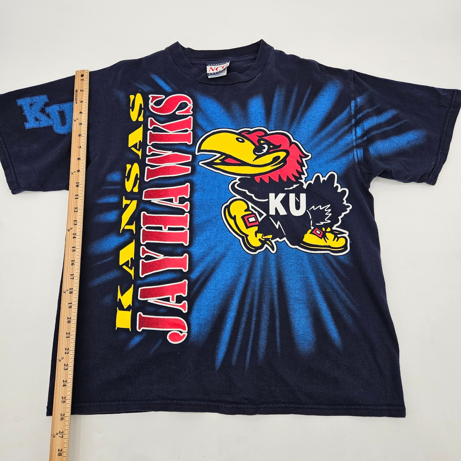 Vintage University of Kansas Jayhawks Shirt Men&rsquo;s Size XL KU All over Print VTG