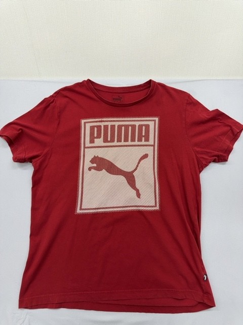 Puma Mens T-Shirt Red Short Sleeve Crew Neck Size L