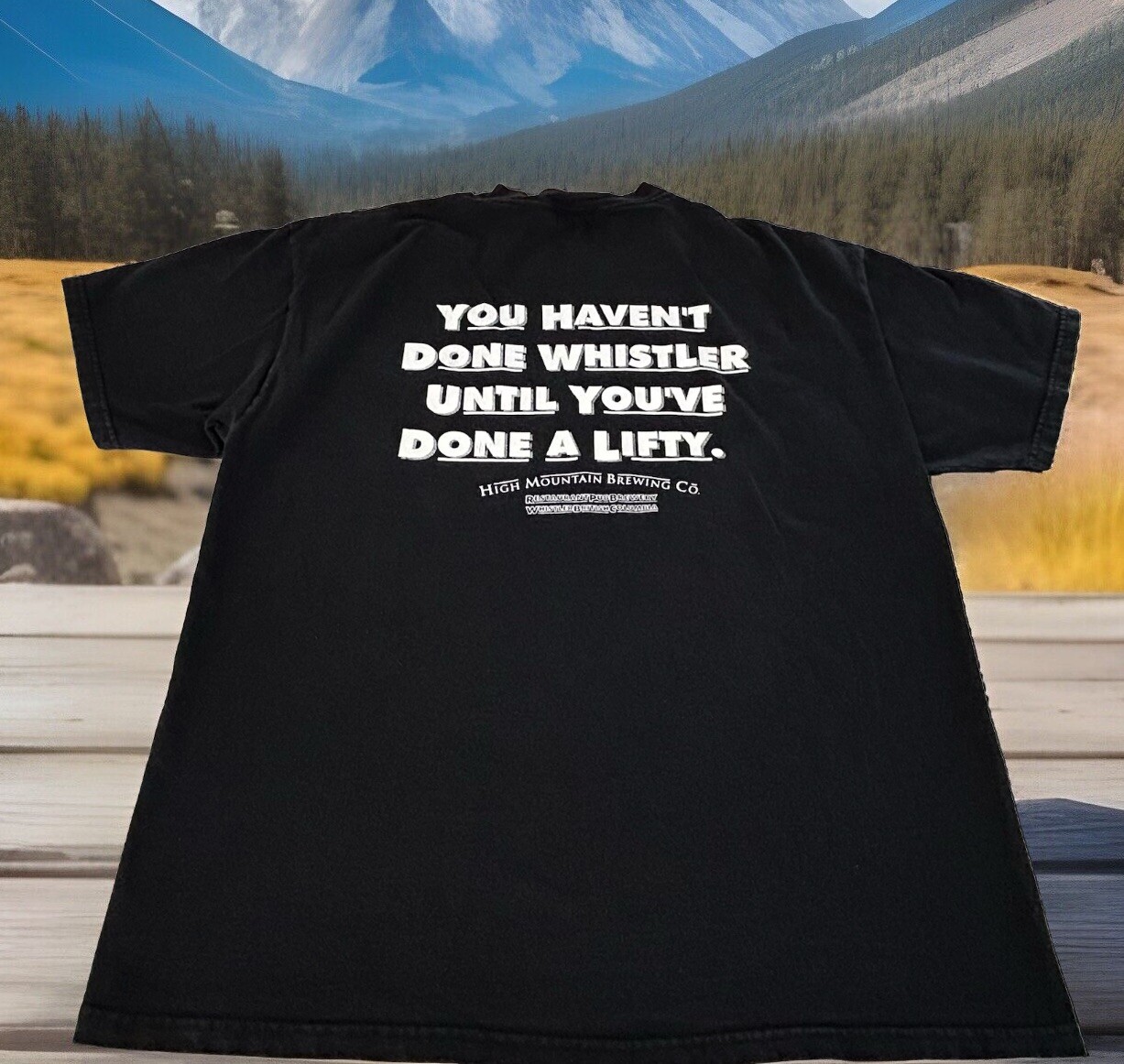 Vtg Whistler BC Brewhouse Pub T- shirt, Adult L Lifty Lager High Mt Brewery