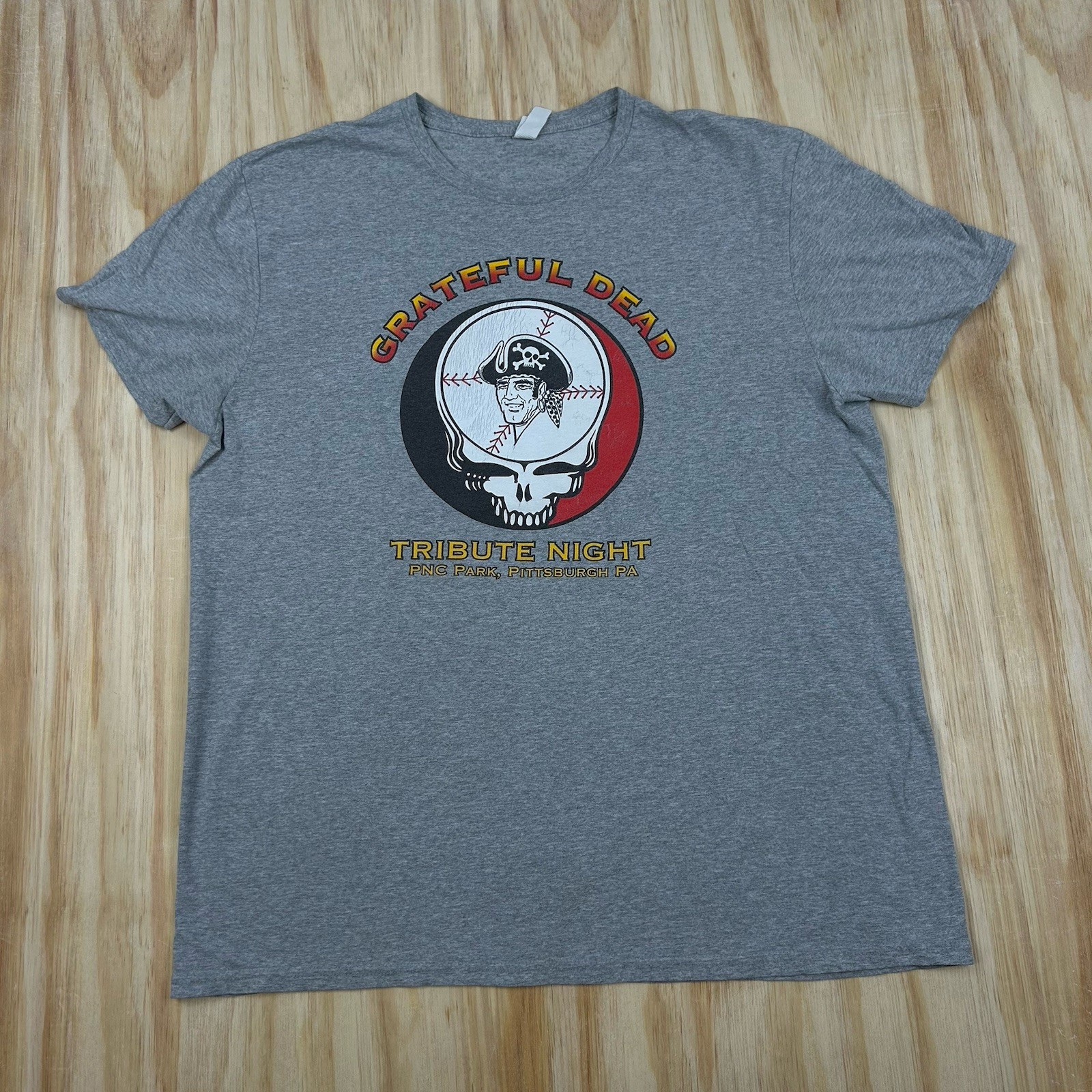 Pittsburgh Pirates Grateful Dead Tribute Night PNC Park T Shirt XL Gray Concert