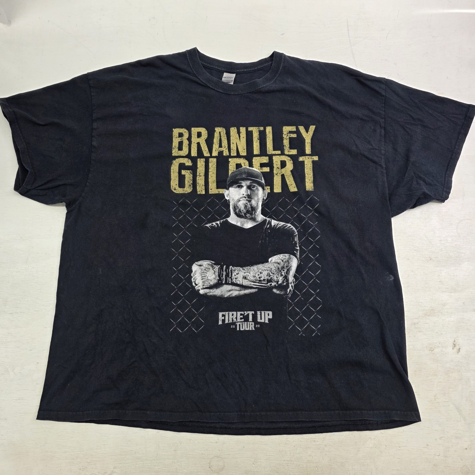 Brantley Gilbert « Fire’t Up » Concert Tour 2020 Dates Country T-Shirt Men&rsquo;s 3XL