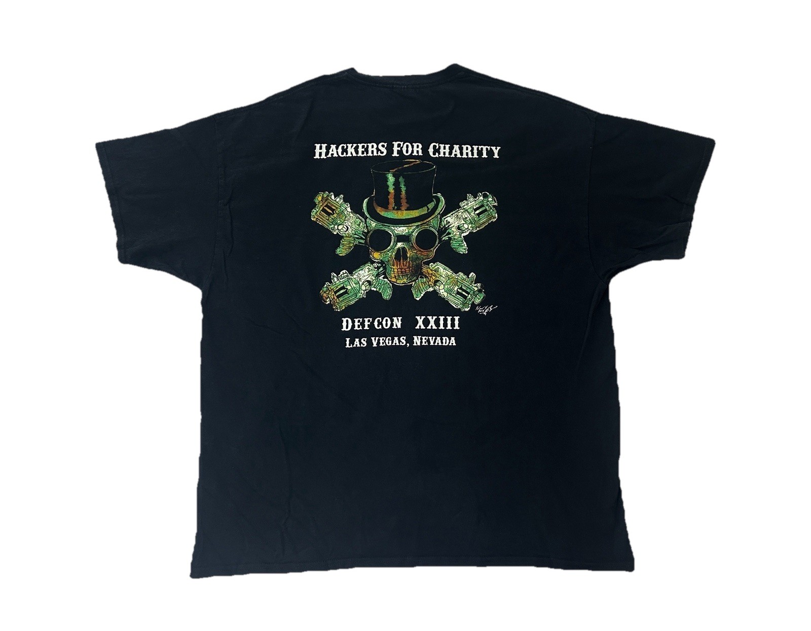 DEFCON 2012 I Hack Charities Black Shirt Men’s 2XL Rare Hacker Convention