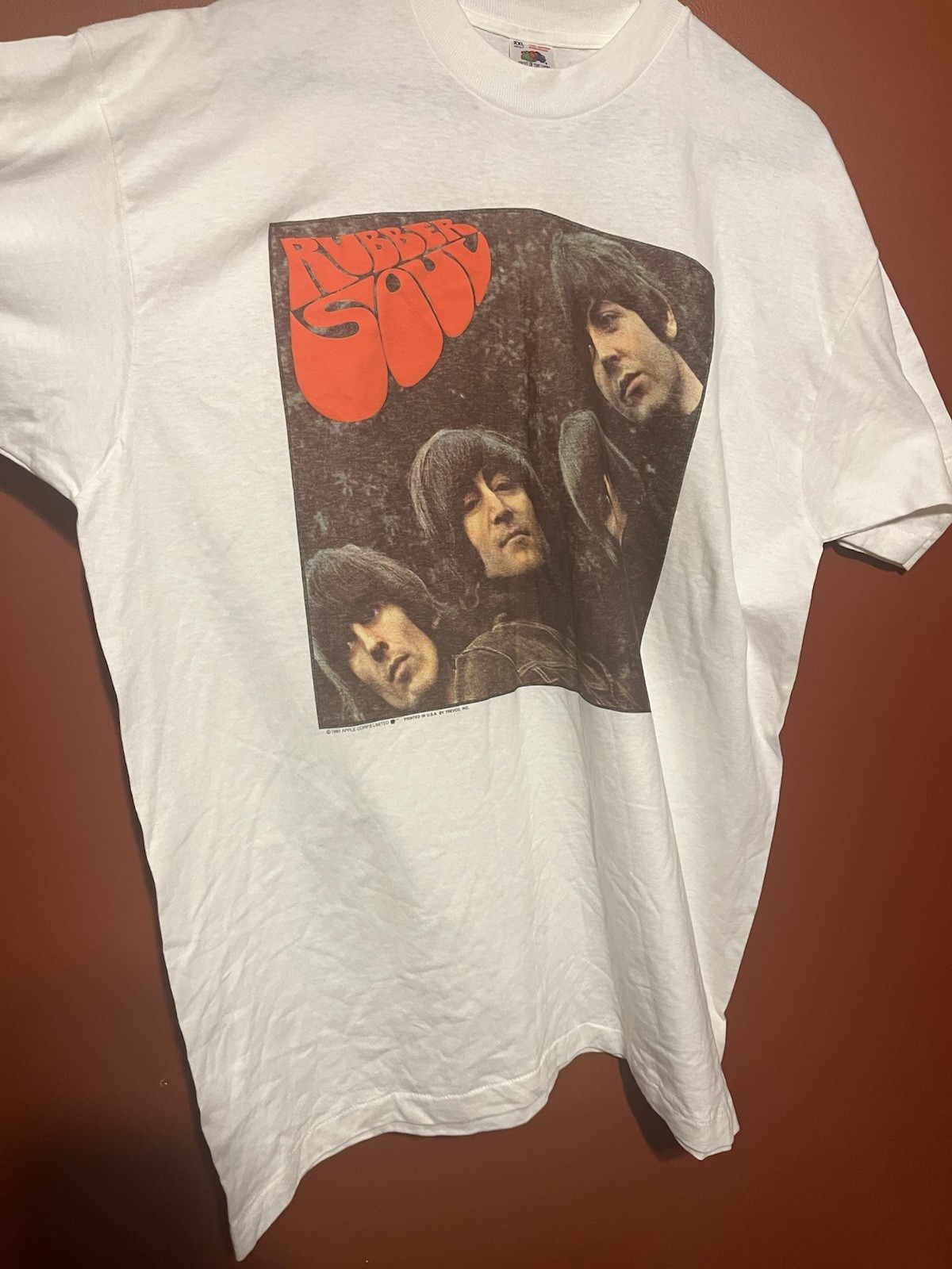 Vintage 1990 The Beatles Rubber Soul Album Fruit Of The Loom Shirt 2XL 90s