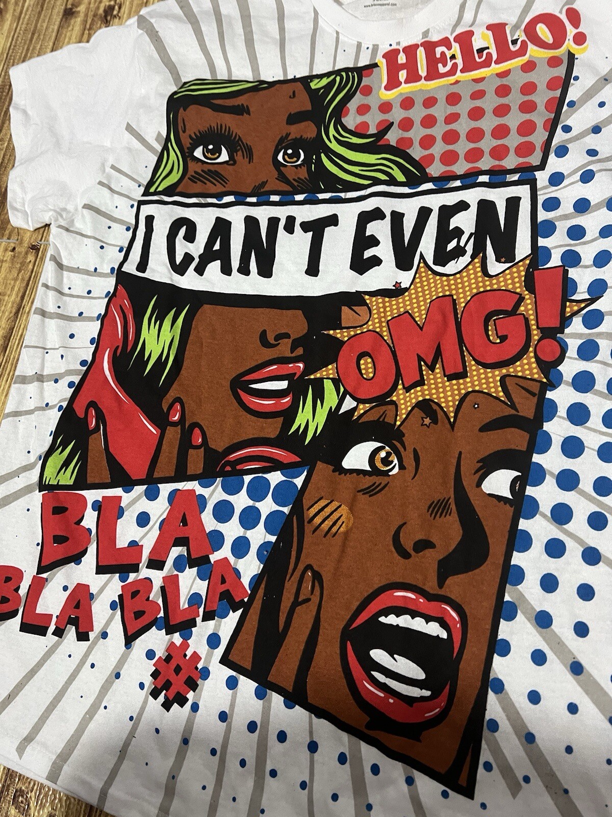 Brisco Brands T Shirt Comic Strip Sz XL “I Can’t Even” Bla Bla Bla