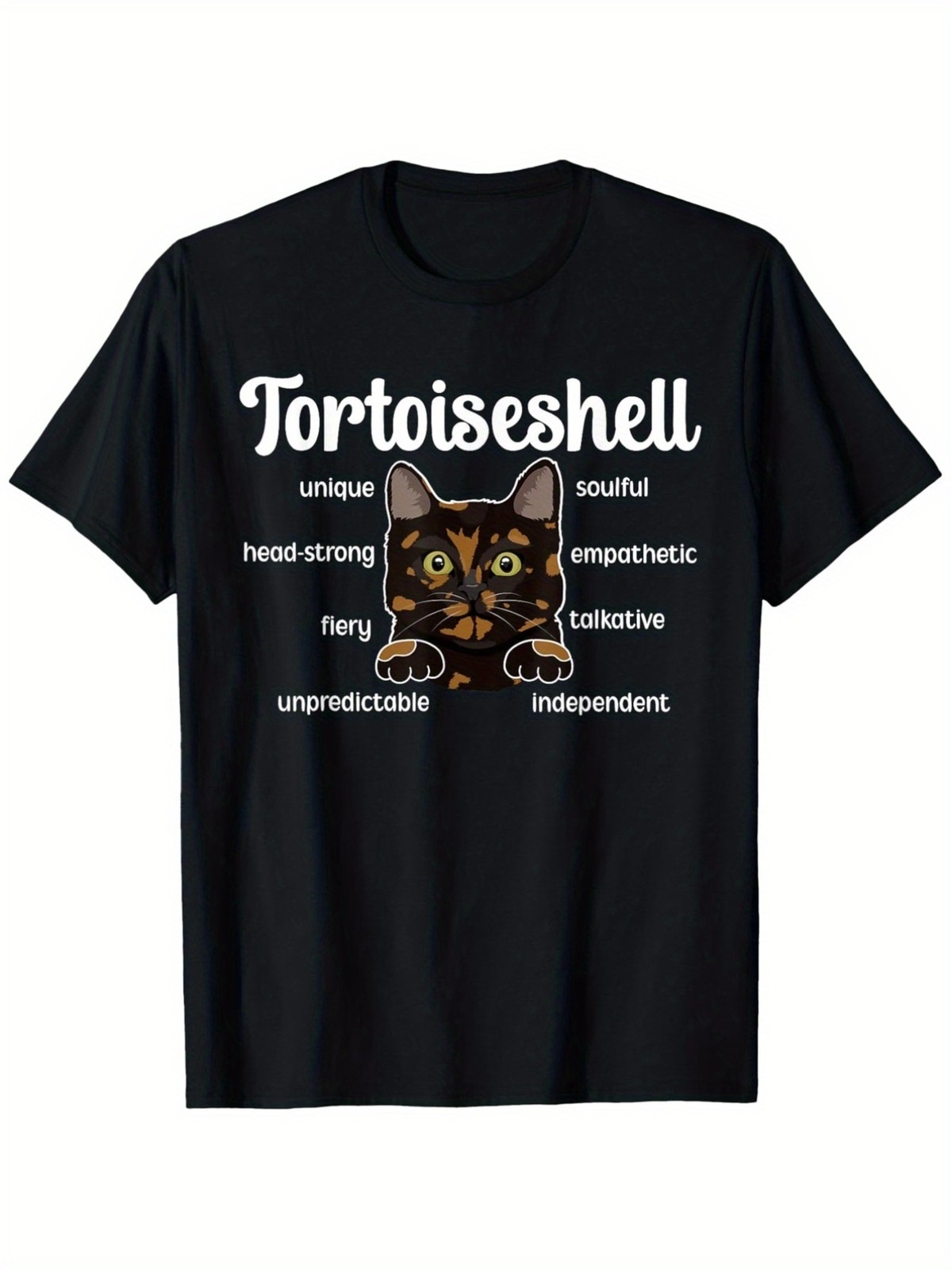 Men&rsquo;S Tortoiseshell Cat Owner T-Shirt, Oversized Relaxed Fit Heavyweight Fabri