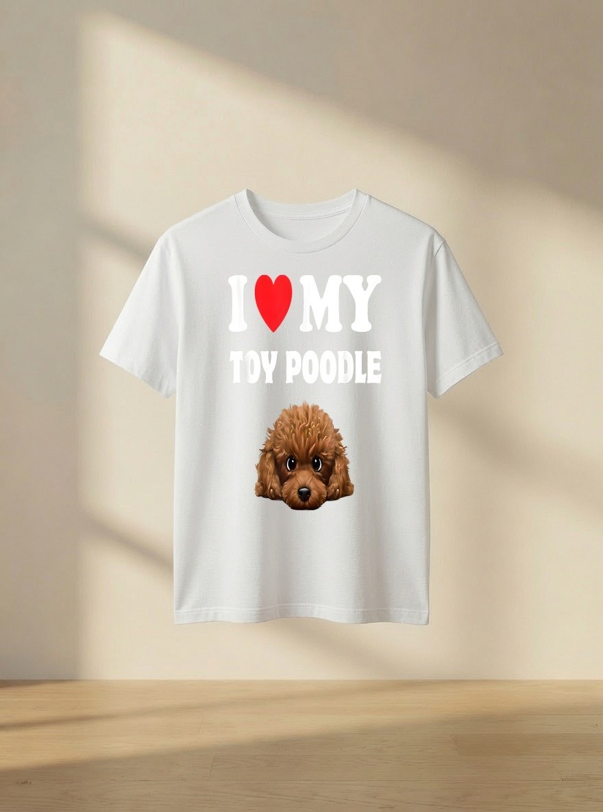 I Love My Toy Poodle Cute Puppy Dog Owner Mom Dad Gift T Shirt