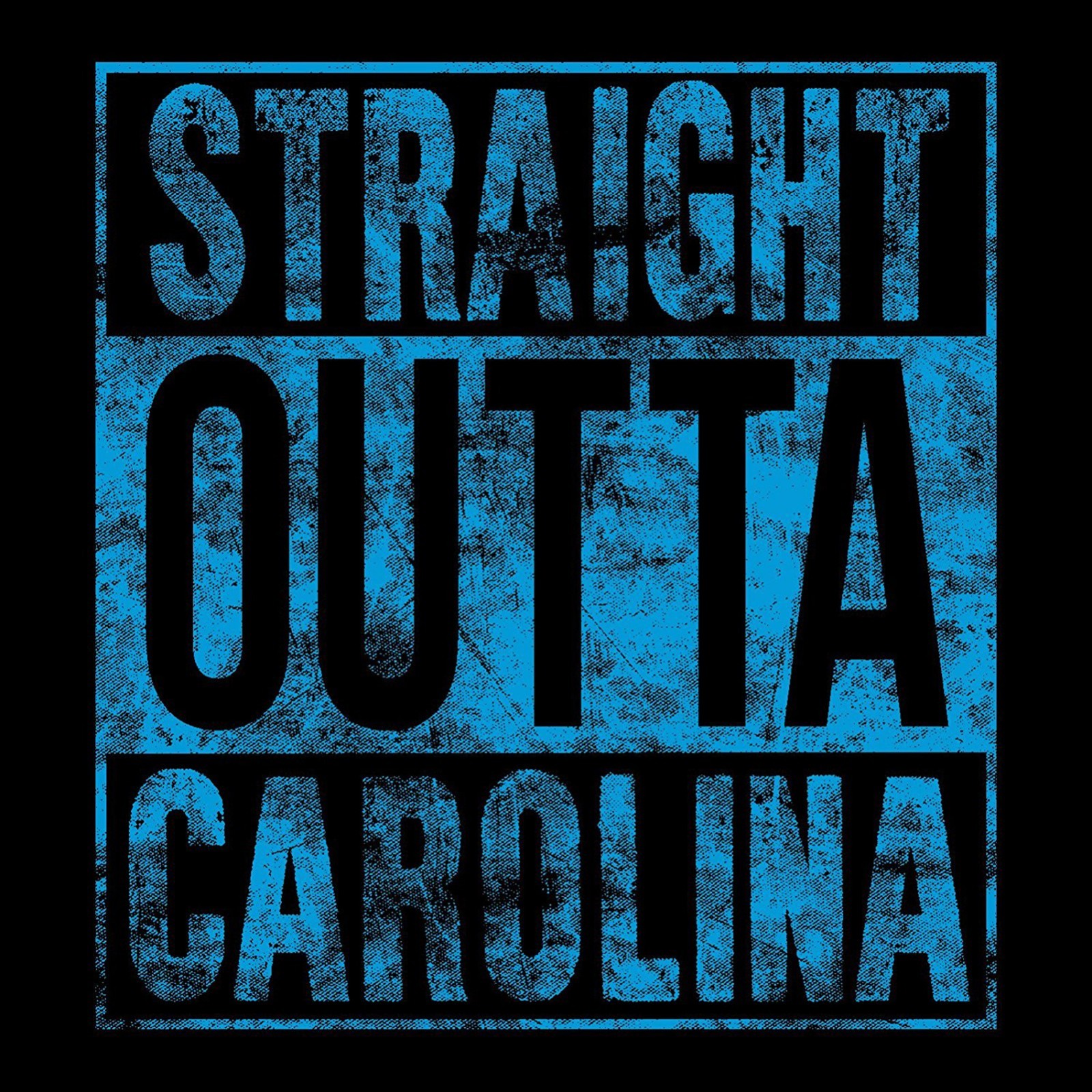 Straight Outta Carolina – Hometown Sports Team Fan Apparel T Shirt – Black
