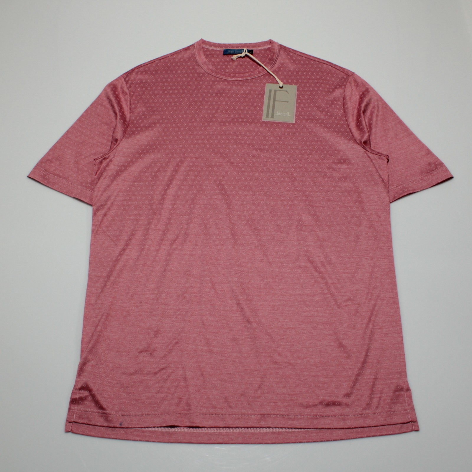 Italo Ferretti NWT Short Sleeve Crew Neck T-Shirt Size L in Red 100% Cotton