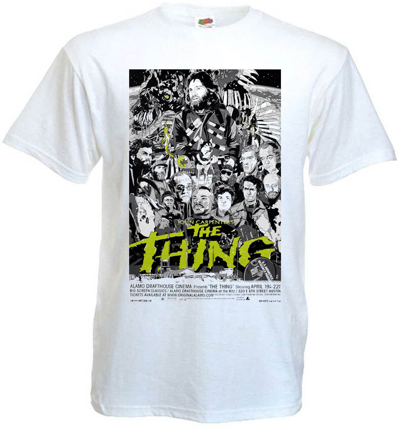 The Thing v82 T-shirt white movie poster horror John Carpenter all sizes S-5XL