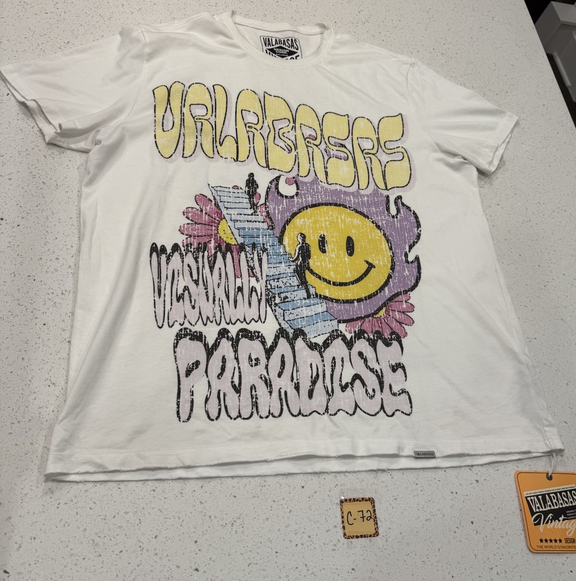 NWT RARE Valabasas Vintage Men&rsquo;s XXL “ Going Up”Graphic Tee –