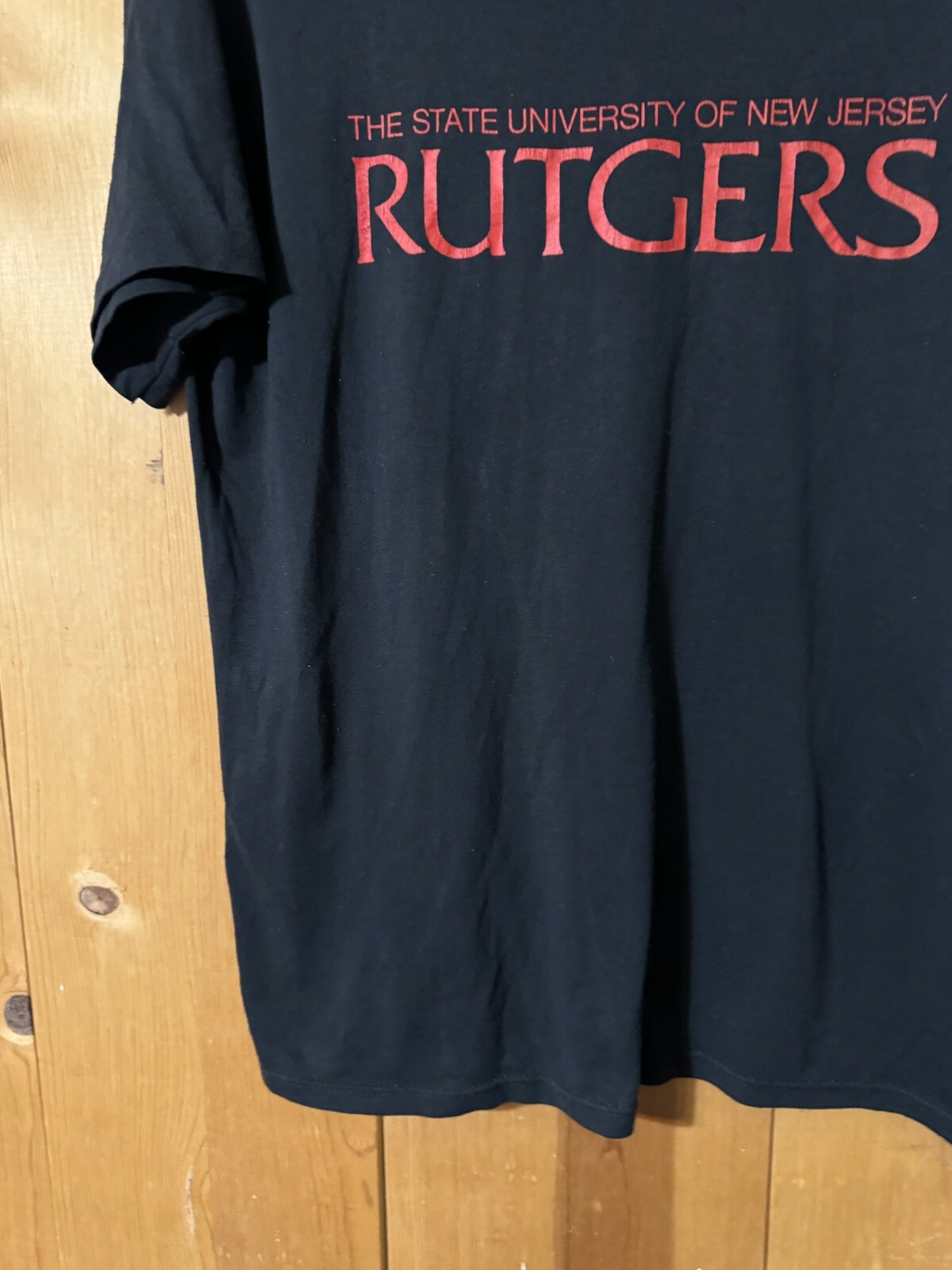 1980s VTG RUTGERS STATE UNIVERSITY NEW JERSEY BLACK TEE SHIRT 42” Men’s M/L