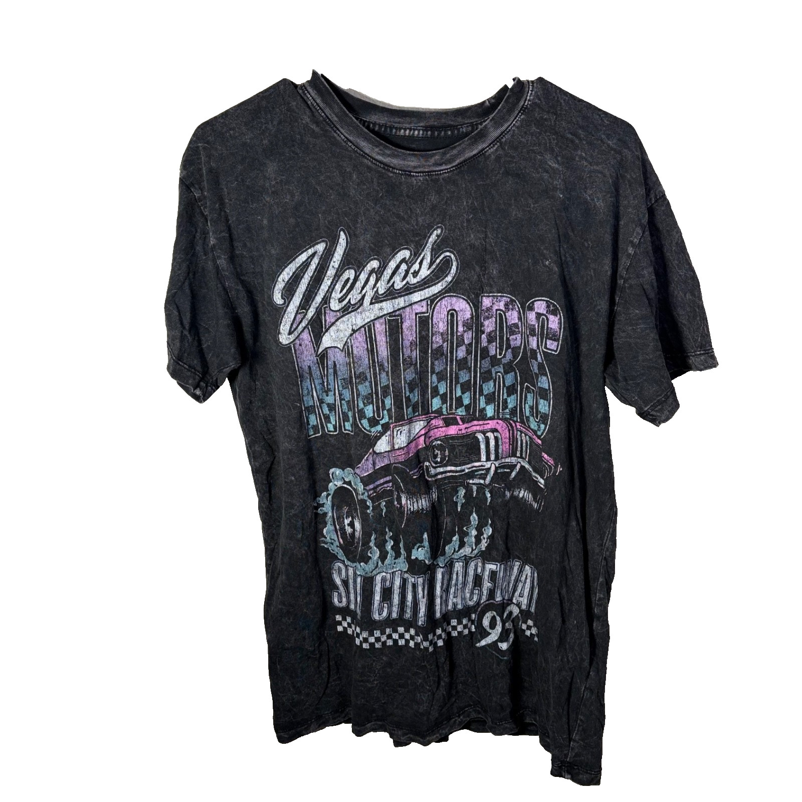Hollister T-Shirt Men&rsquo;s Small Black Graphic Tee Shirt Vegas Mineral Wash