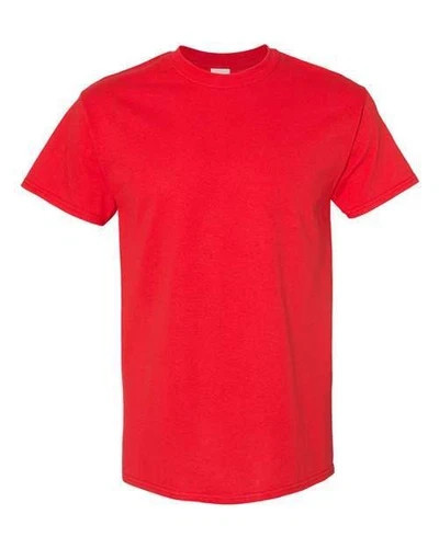 3 in Pack Gildan Adult Heavy Cotton Red Casual Plain T-Shirt – G500