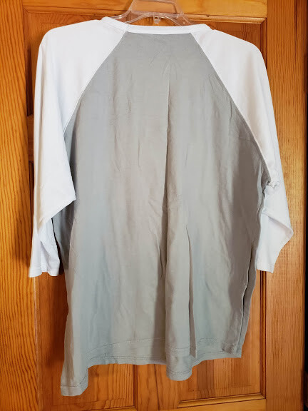 Men&rsquo;s Alternative Apparel White & Gray Jersey Shirt 2XL