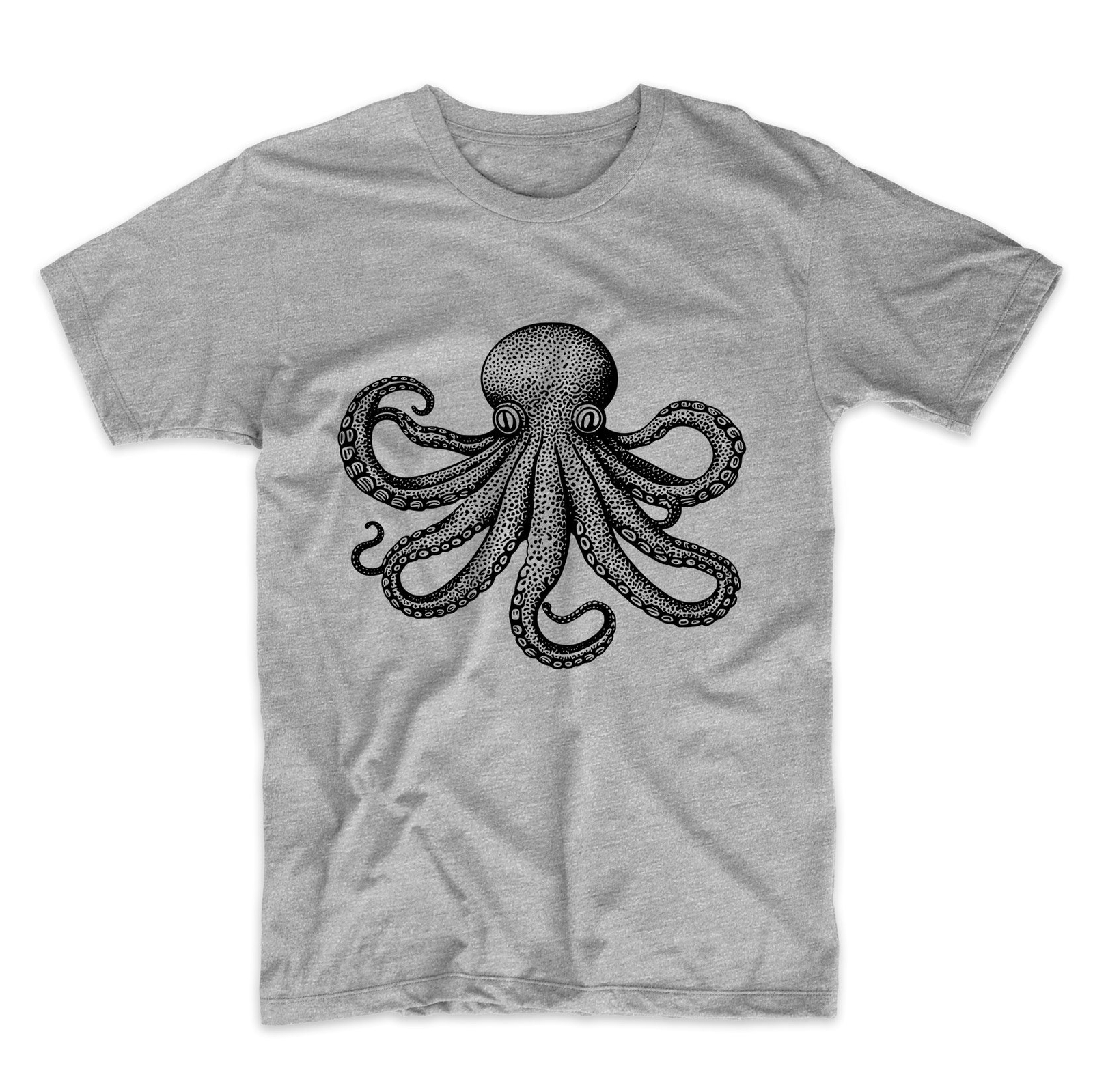 Octopus Drawing Ocean Animal Minimalist Animal T-Shirt