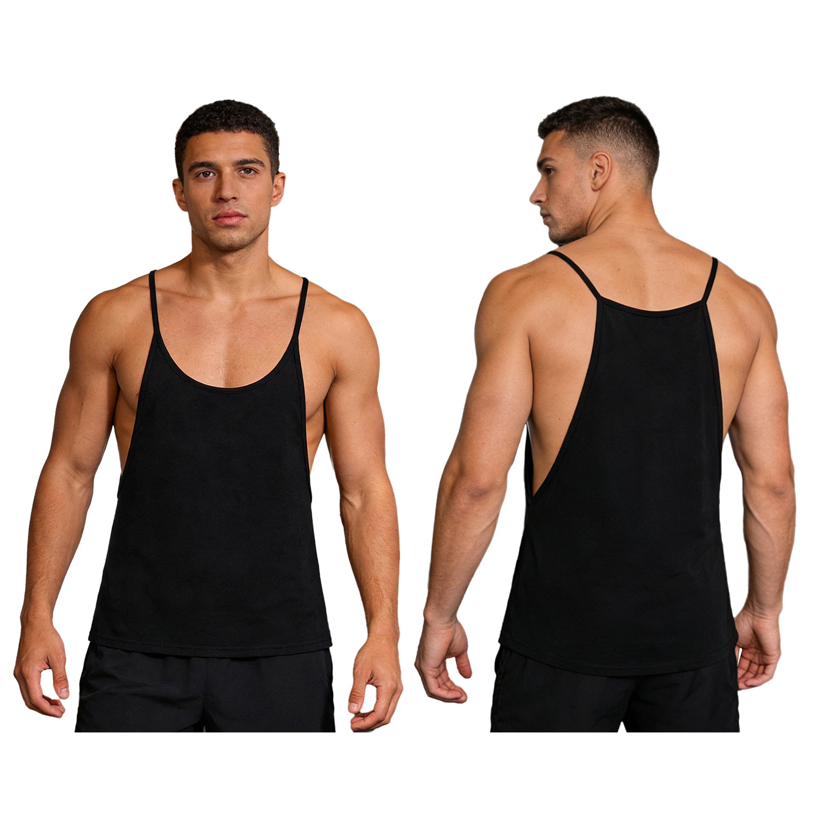 Men&rsquo;s Shirts Sleeveless Tank Top Daily Wear Vest Collar T-Shirt Spaghetti Gym