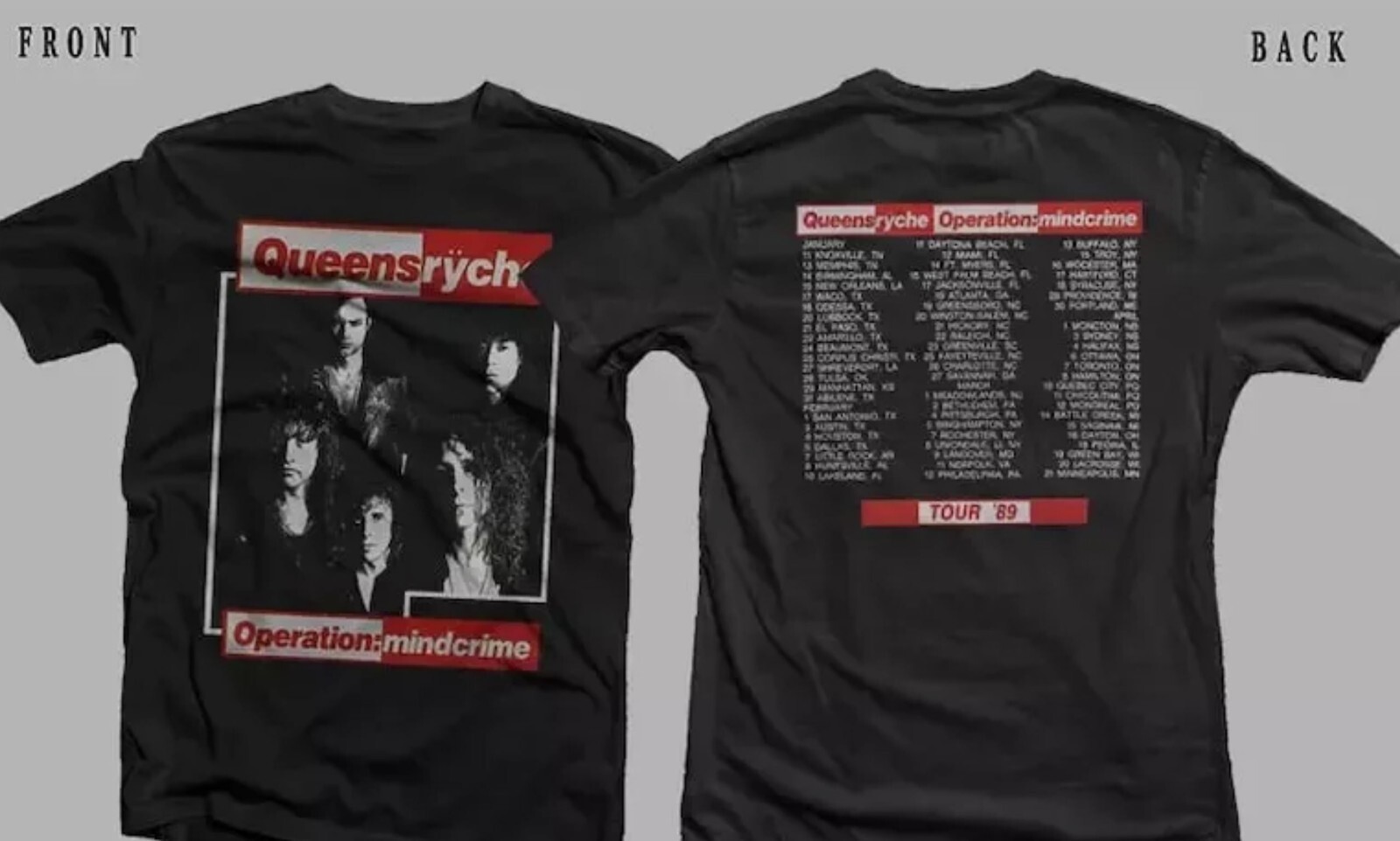 New Dtg printed T-shirt – QUEENSRYCHE- Operation Mindcrime