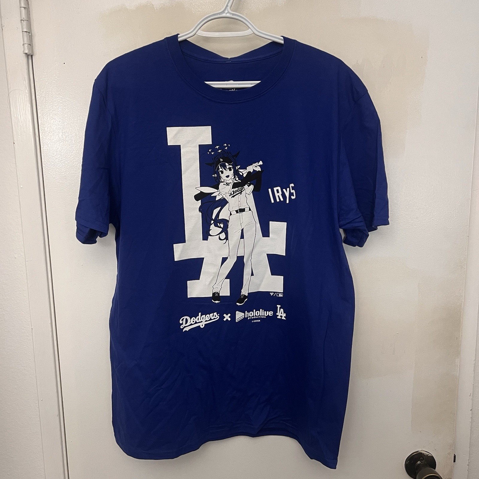 2025 Official Dodgers x Hololive T-shirt IRyS Size XL Extra Large NEW