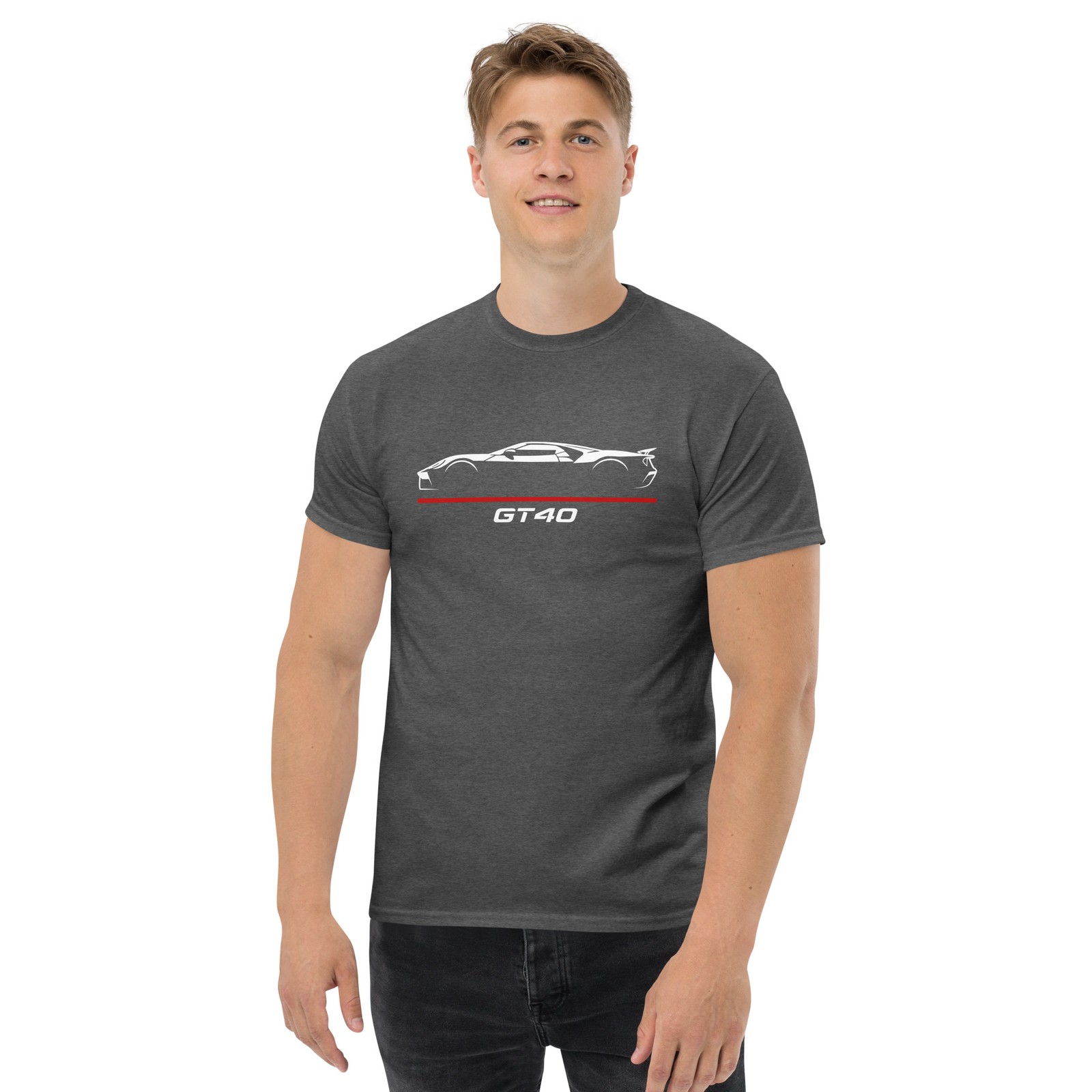GT40 Vintage Gulf Racing Blue Mid Engine Hypercar Graphic Tee T-Shirt Gift