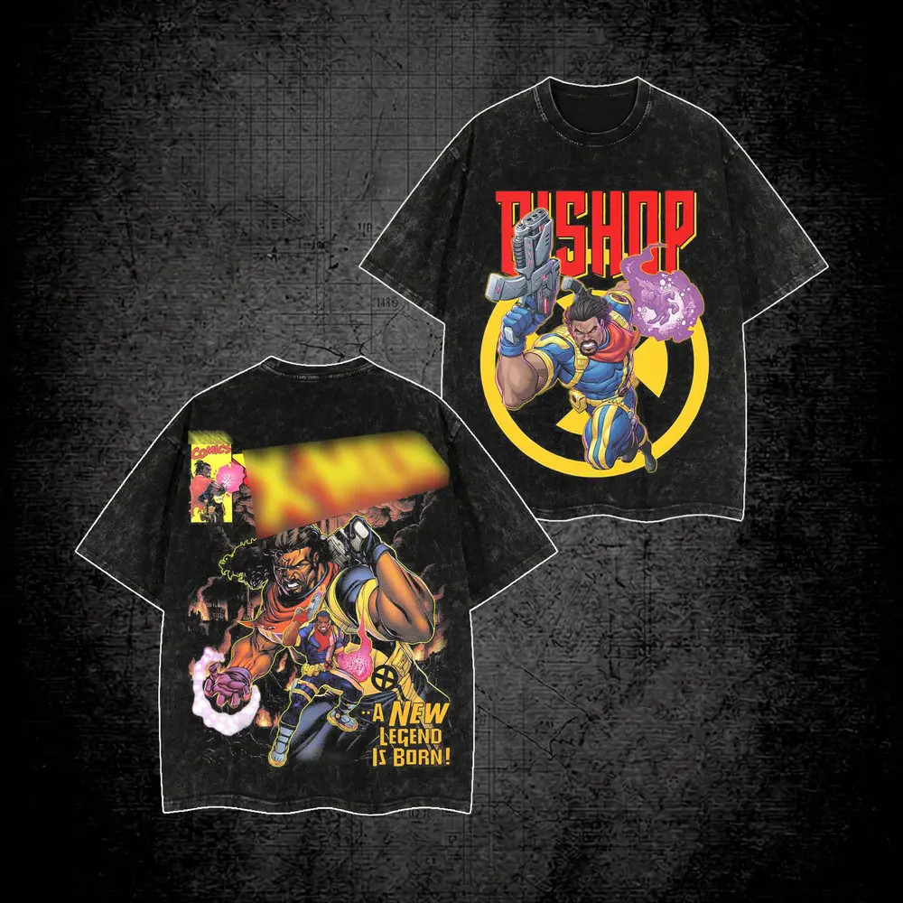 Bishop Premium Washed T-Shirt, The Last X-Man Shirt, Character Comics Fans Shirt