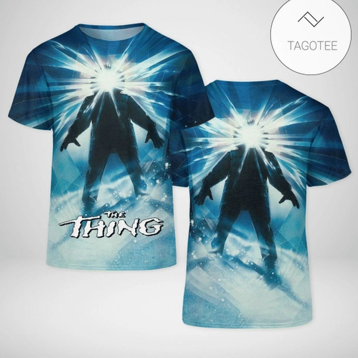 The Thing Horror Movie AOP Cover T Shirt Full Size S-5XL