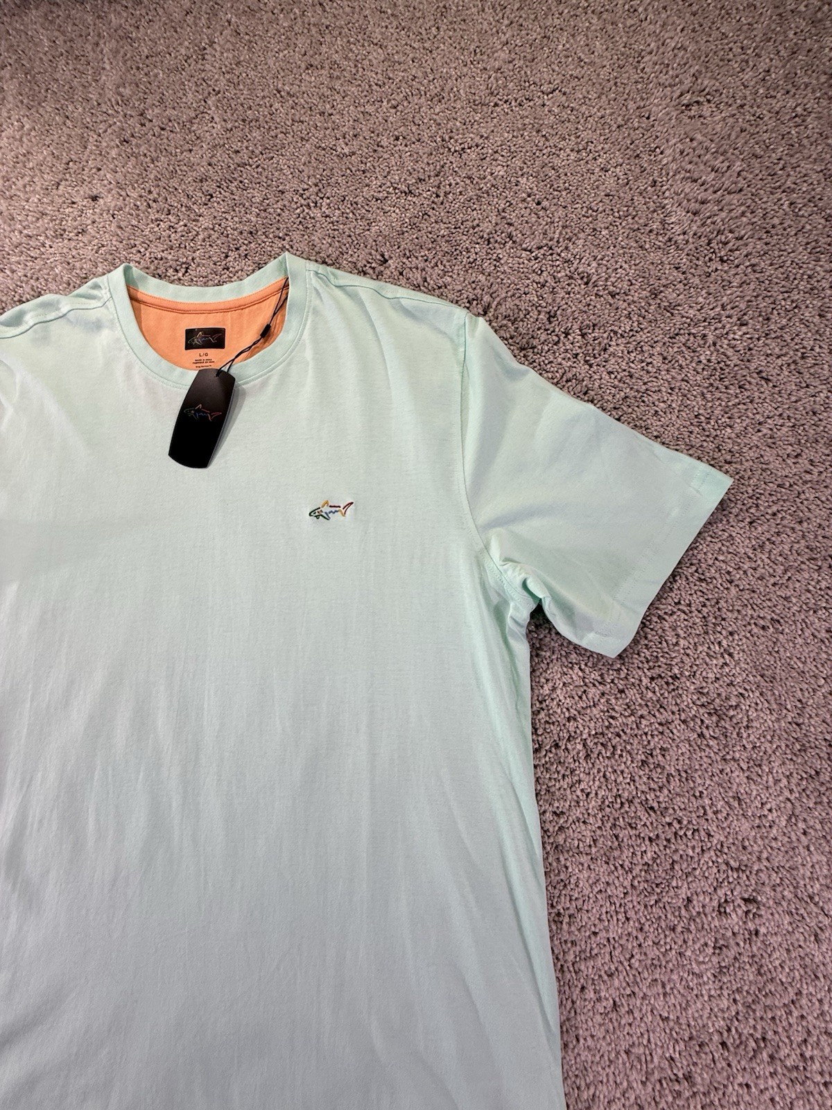 NWT Greg Norman Teal Geeen Blue Crew Neck Men’s Large