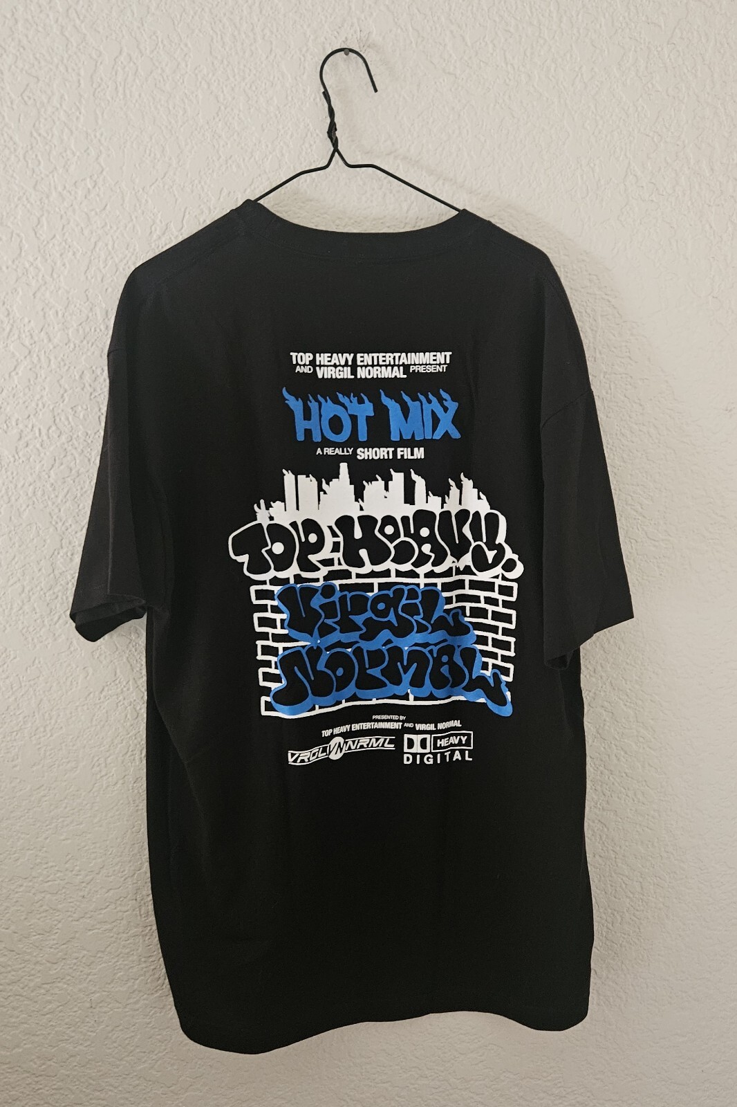 VIRGIL NORMAL x Top Heavy Entertainment Skateboards Skate Tee Shirt Size XL