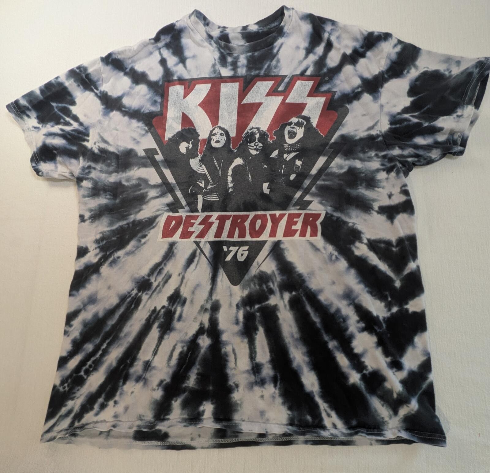 Vintage KISS Destroyer &rsquo;76 Tie-Dye T-Shirt
