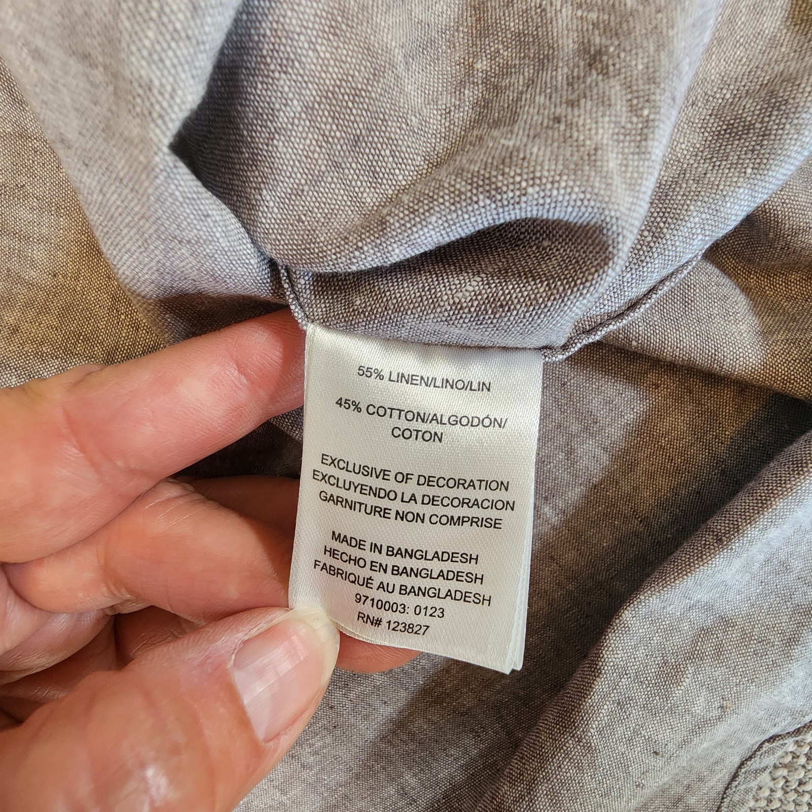 Tallwoods Men&rsquo;s Shirt M, Washable Linen, Gray, Premium Lifestyle Apparel
