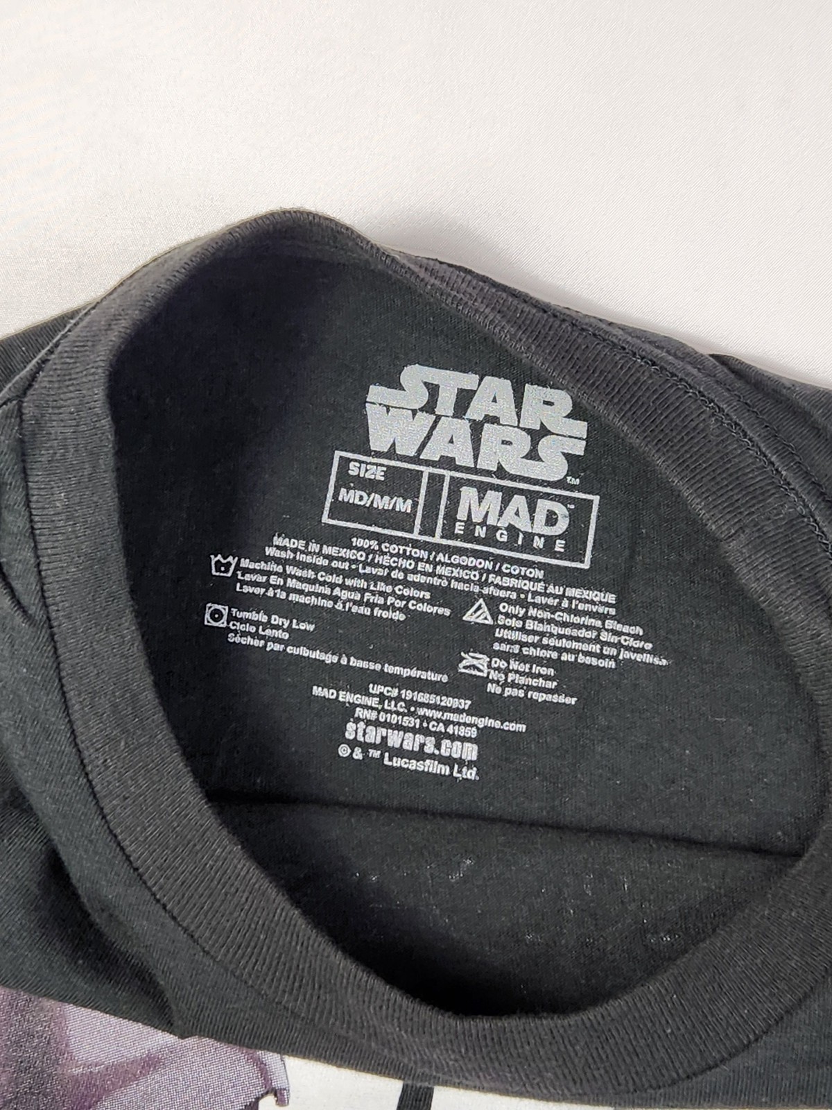 Star Wars T-Shirt M Men Black Dark Side Darth Vader Stormtrooper Boba Fett Tee