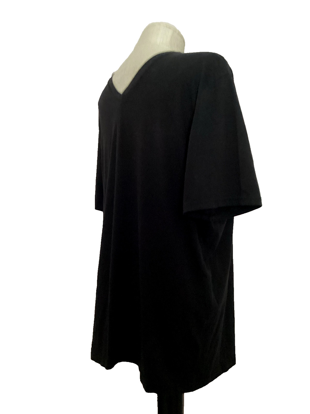 BANANA REPUBLIC ECO PREMIUM WASH Black Short Sleeve V-Neck T-Shirt Sz XL
