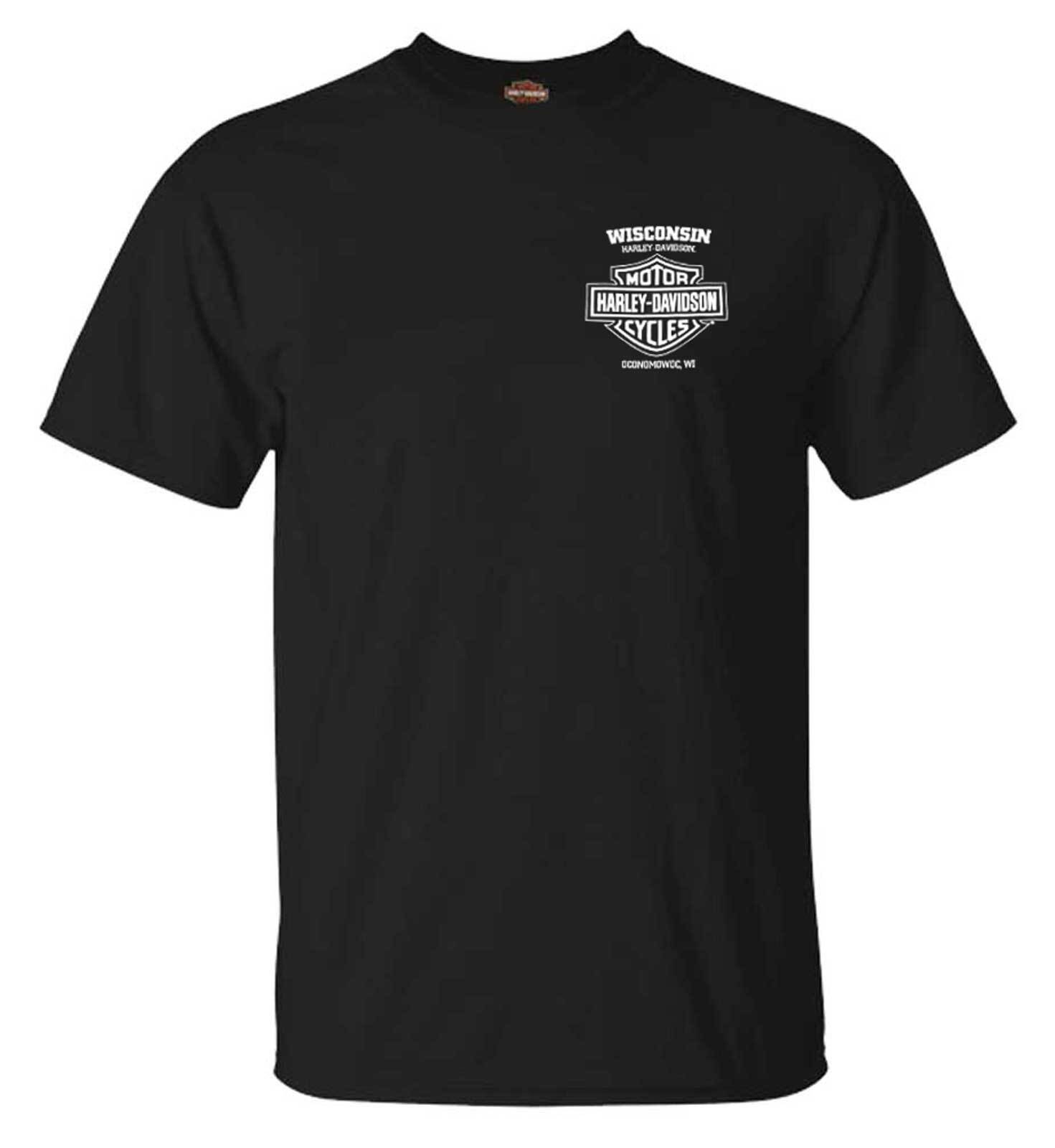 Harley-Davidson Men&rsquo;s Lightning Crest Crew-Neck Short Sleeve Cotton T-Shirt