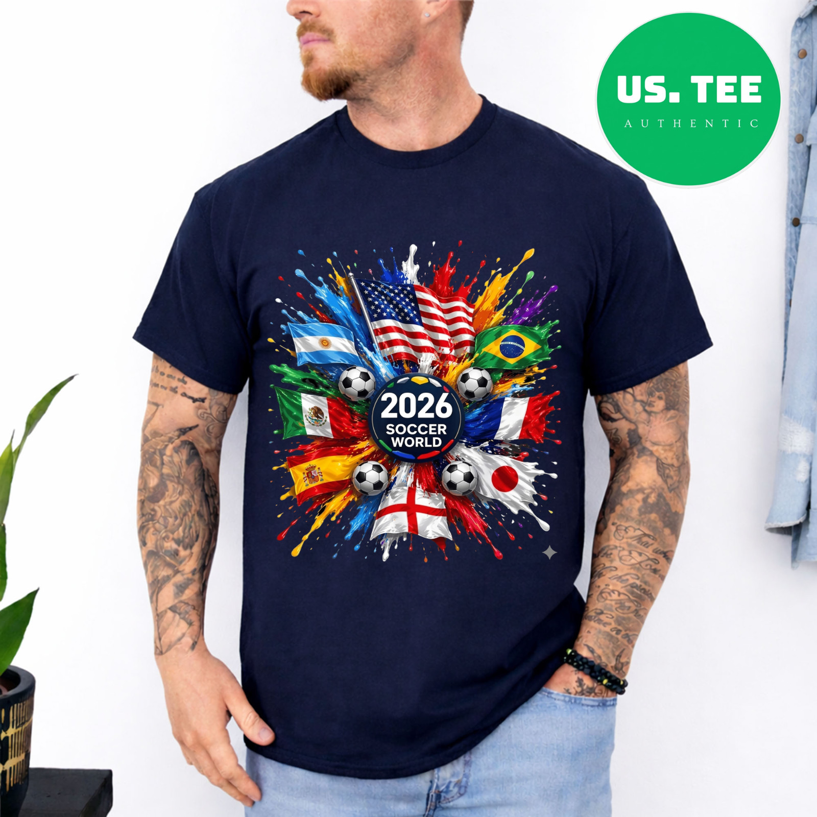 World Soccer 2026 Shirt, 2026 Cup USA Canada Mexico Adults Tshirt,Soccer Fan Tee
