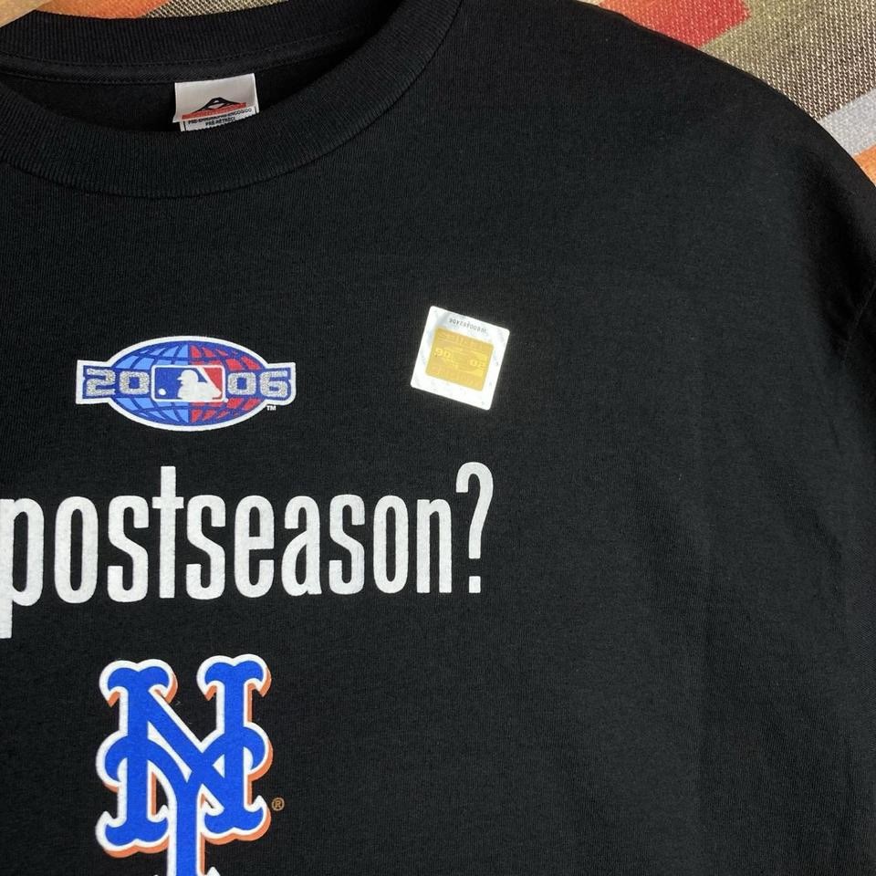 Vintage 2006 New York Mets MLB Baseball &lsquo;Got Postseason&rsquo; Black T-shirt Mens XL