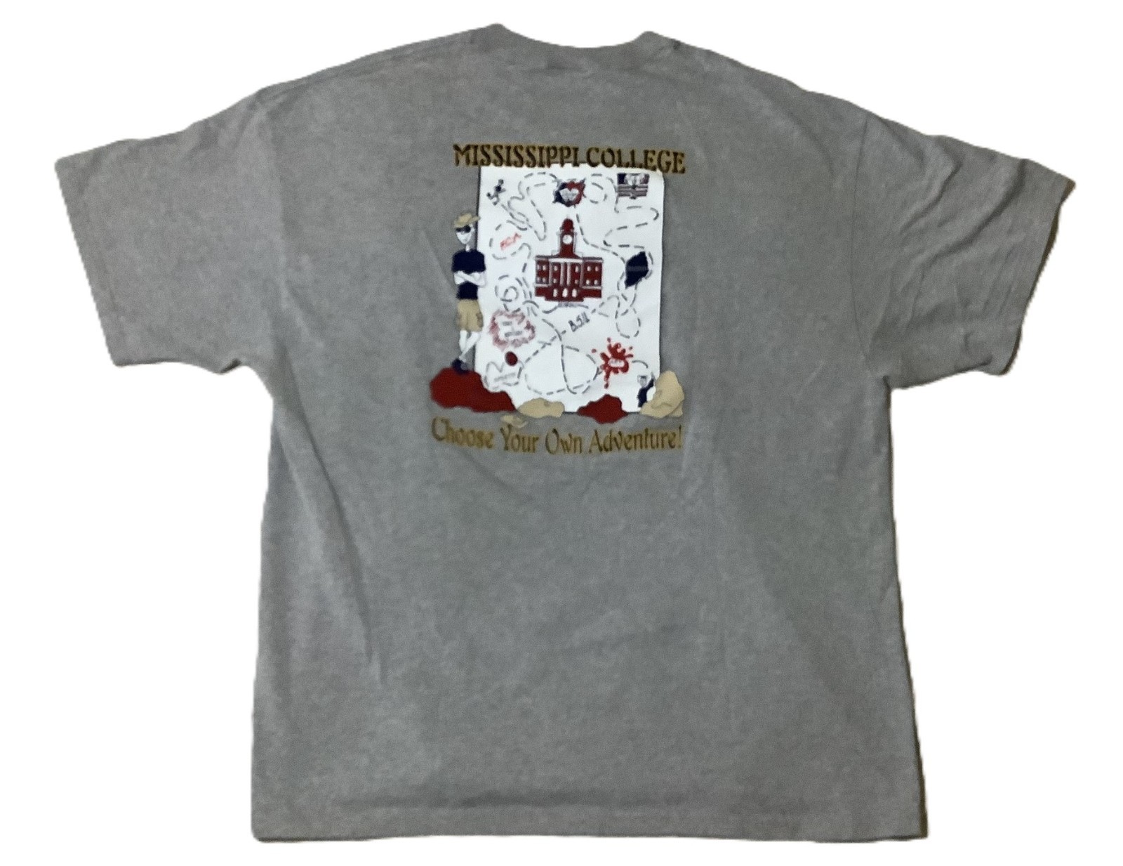 Mississippi College 1998 Orientation Choose Your Own Adventure T Shirt Size XXL